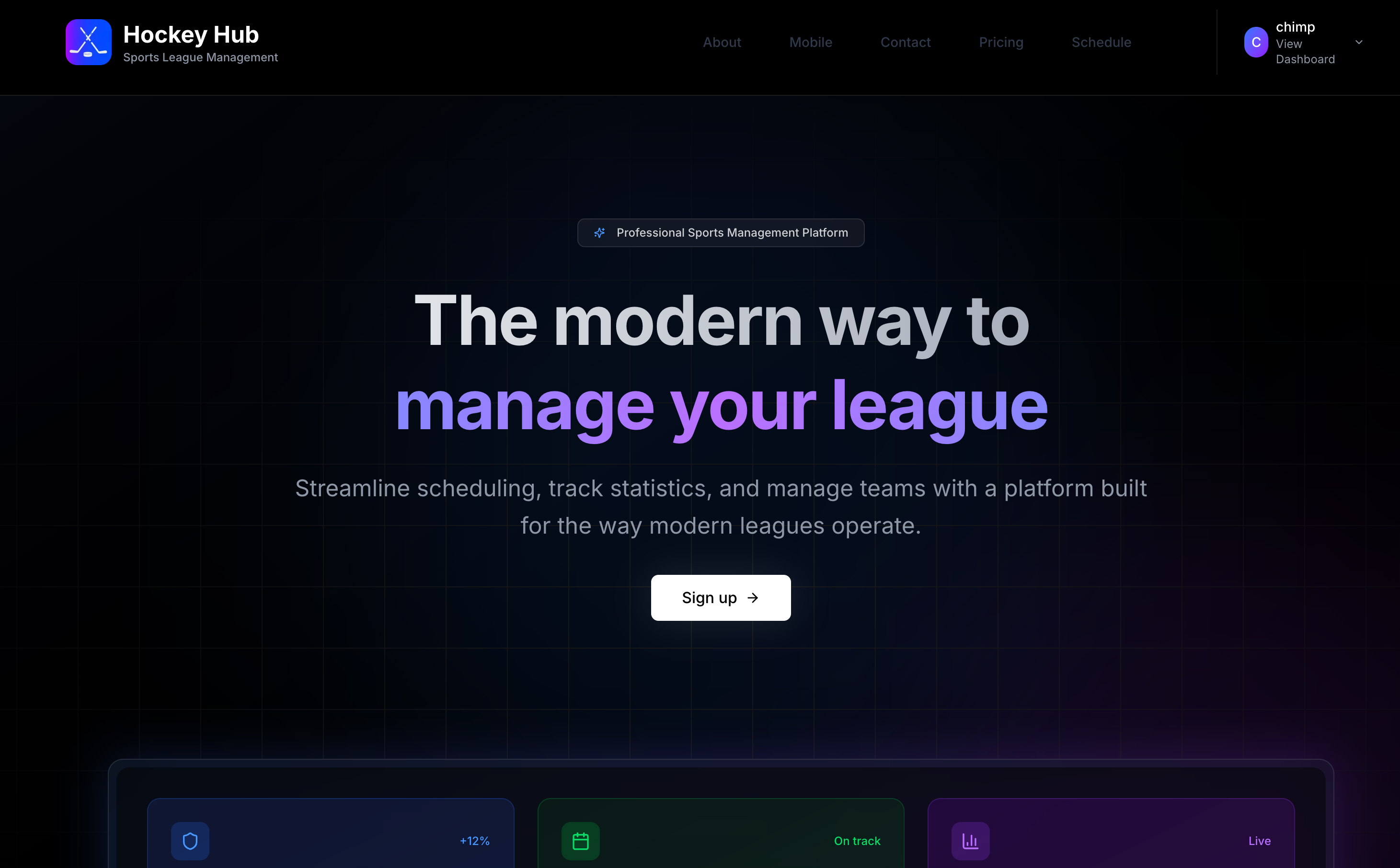 Hockey Hub: Comprehensive League Management
