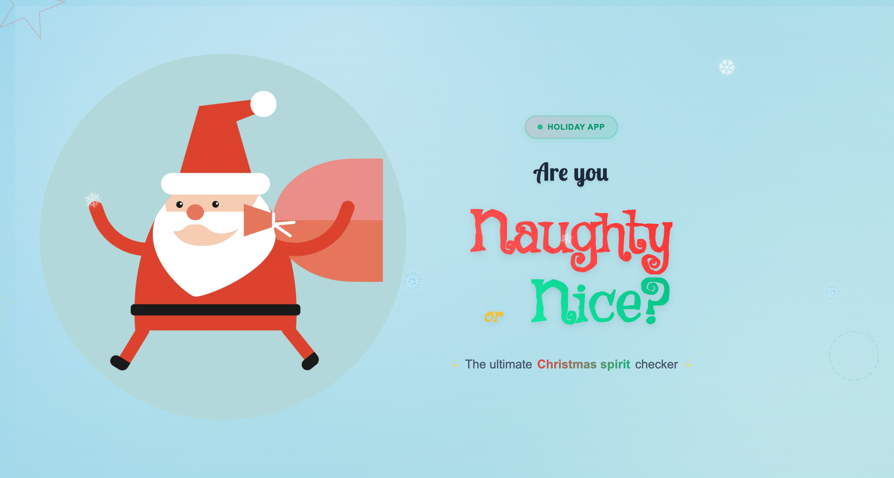 Screenshot of Naughty Nice App